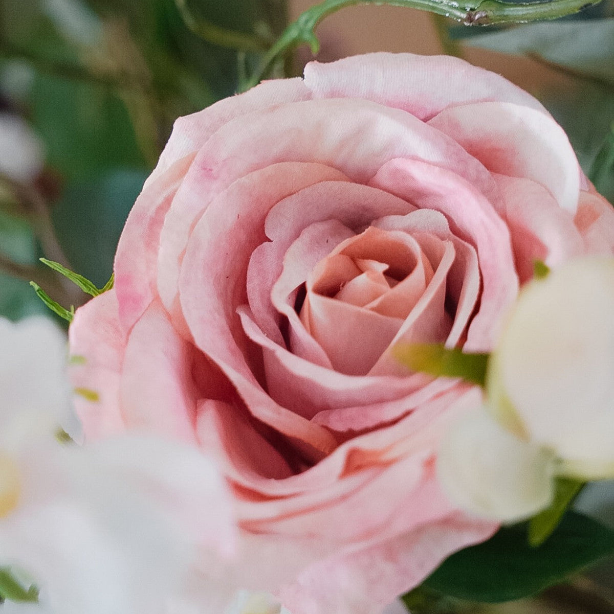 Detail of the Aava silk flower bouquet