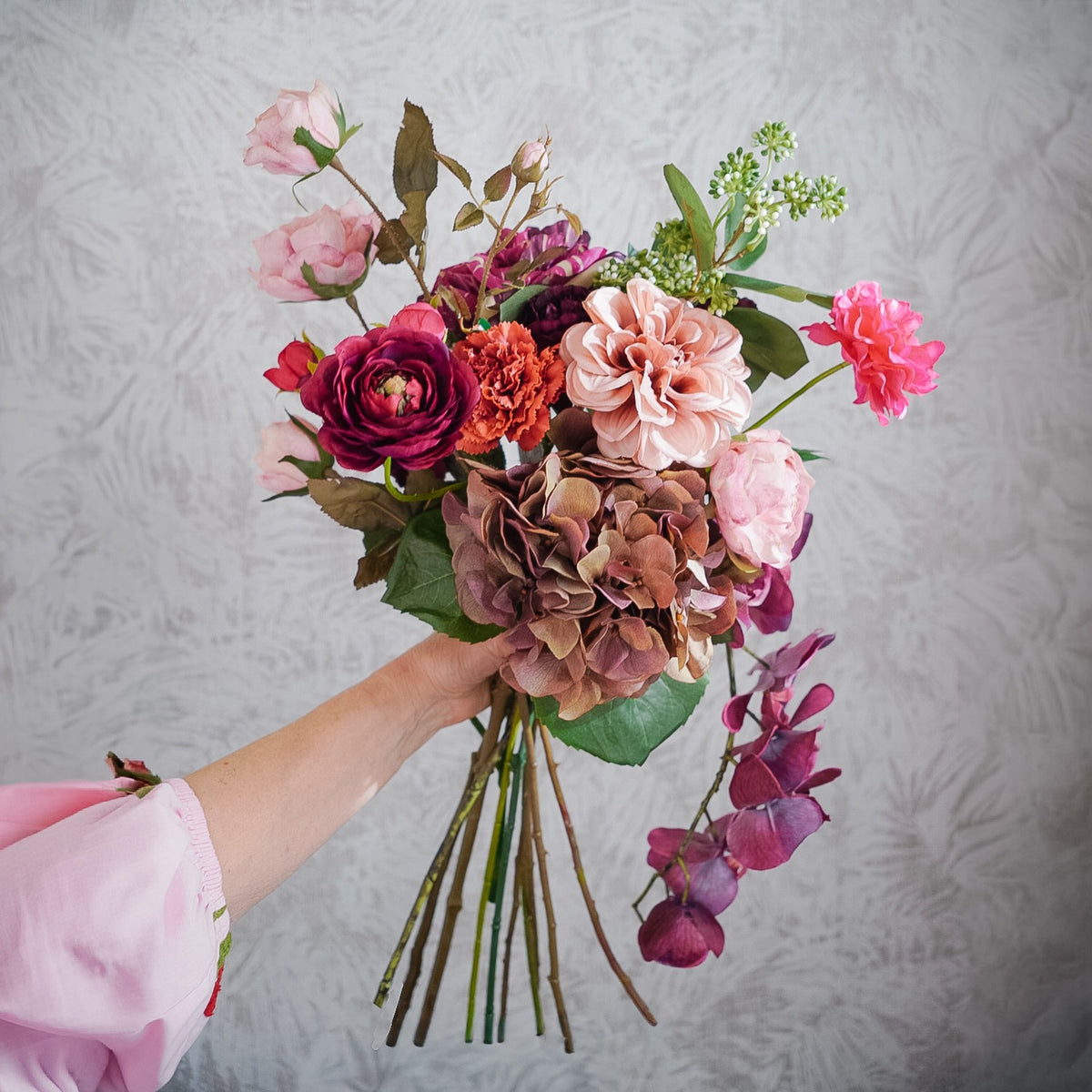 Sienna silk flower bouquet, new main image